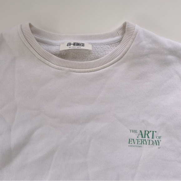 4th and Reckless The Art of Everyday Cream Jogger Set Oversized Size Small - Picture 4 of 16